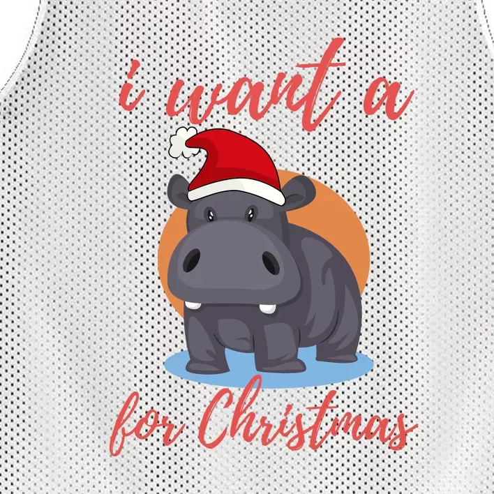 I Want A Hippopotamus For Christmas Mesh Reversible Basketball Jersey Tank