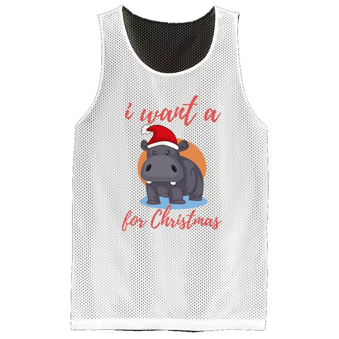 I Want A Hippopotamus For Christmas Mesh Reversible Basketball Jersey Tank