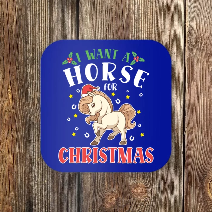 I Want A Horse For Christmas Donkey Horse Riding Gift Coaster