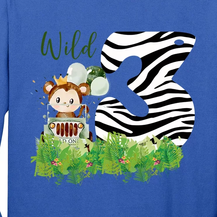 Im Wild And 3 Zoo Theme Birthday Safari Jungle Animal Tall Long Sleeve T-Shirt