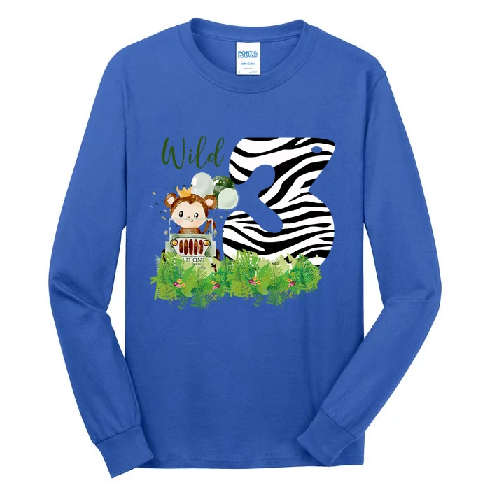 Im Wild And 3 Zoo Theme Birthday Safari Jungle Animal Tall Long Sleeve T-Shirt