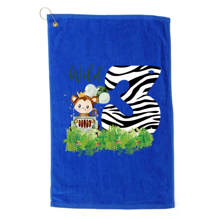 Im Wild And 3 Zoo Theme Birthday Safari Jungle Animal Platinum Collection Golf Towel