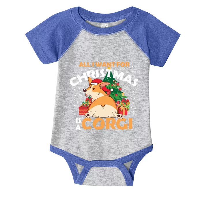 I Want A Corgi For Christmas Gift Infant Baby Jersey Bodysuit