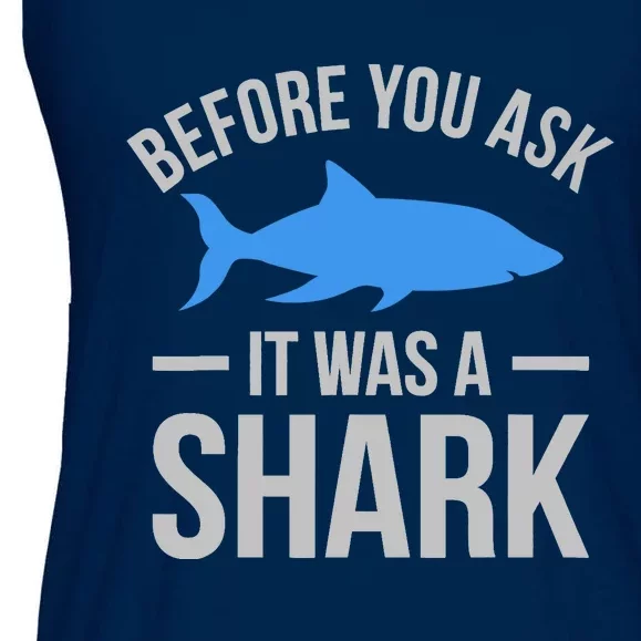 It Was A Shark Funny Amputee Prosthetic Surgery Graphic Ladies Essential Flowy Tank