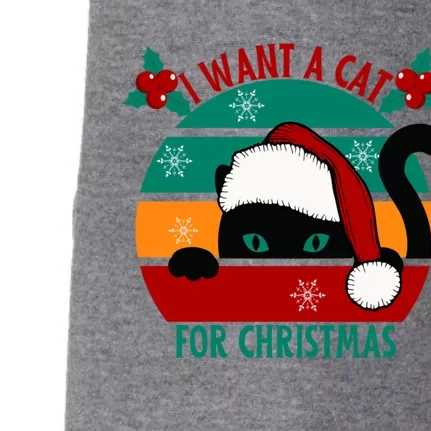 I Want A Cat For Christmas Xmas Cat Gift Doggie 3-End Fleece Hoodie