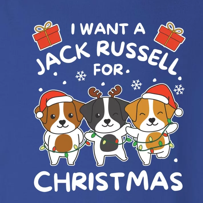 I Want A Jack Russell For Christmas Cute Dogs Gift Toddler Long Sleeve Shirt