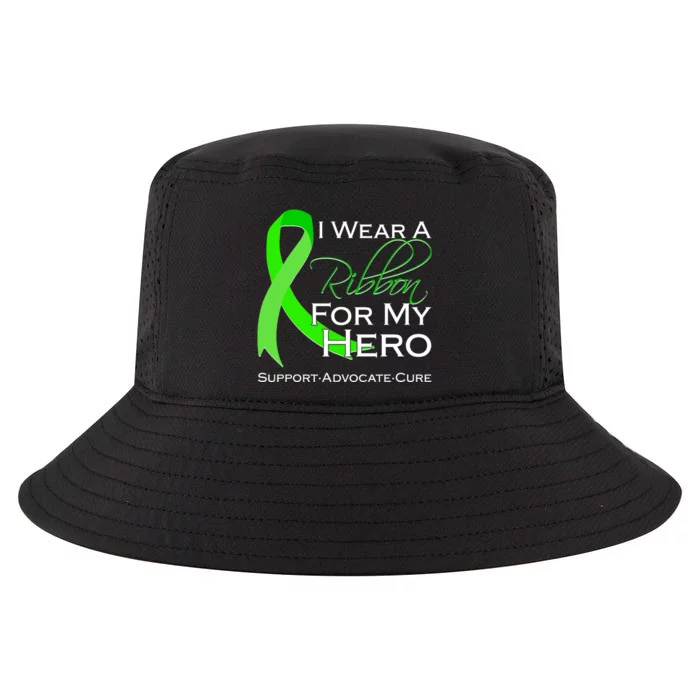 I Wear A Green For My Hero Bone Marrow Awareness Cool Comfort Performance Bucket Hat