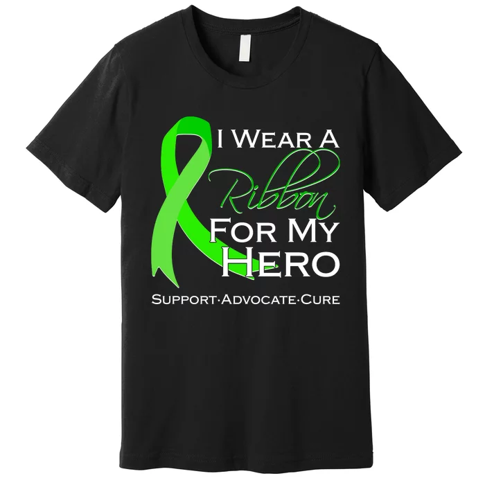 I Wear A Green For My Hero Bone Marrow Awareness Premium T-Shirt