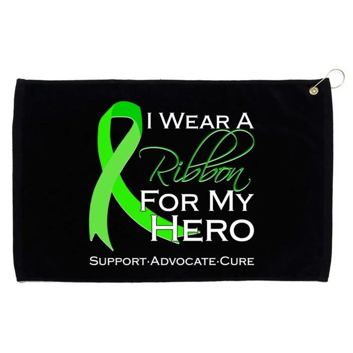 I Wear A Green For My Hero Bone Marrow Awareness Grommeted Golf Towel