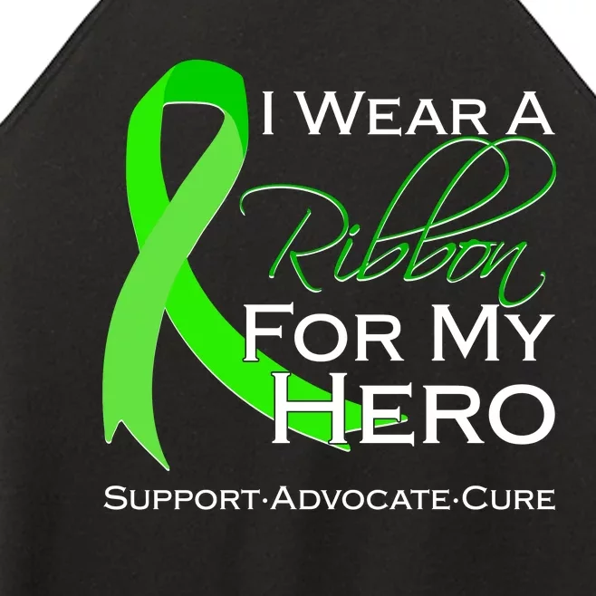 I Wear A Green For My Hero Bone Marrow Awareness Women’s Perfect Tri Rocker Tank