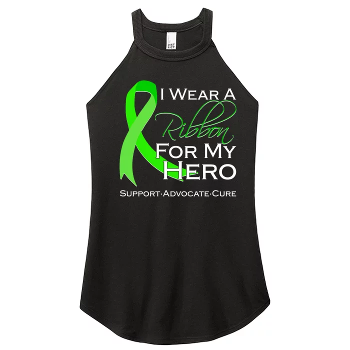 I Wear A Green For My Hero Bone Marrow Awareness Women’s Perfect Tri Rocker Tank