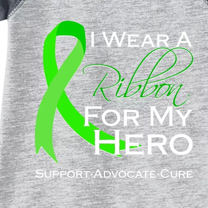 I Wear A Green For My Hero Bone Marrow Awareness Infant Baby Jersey Bodysuit