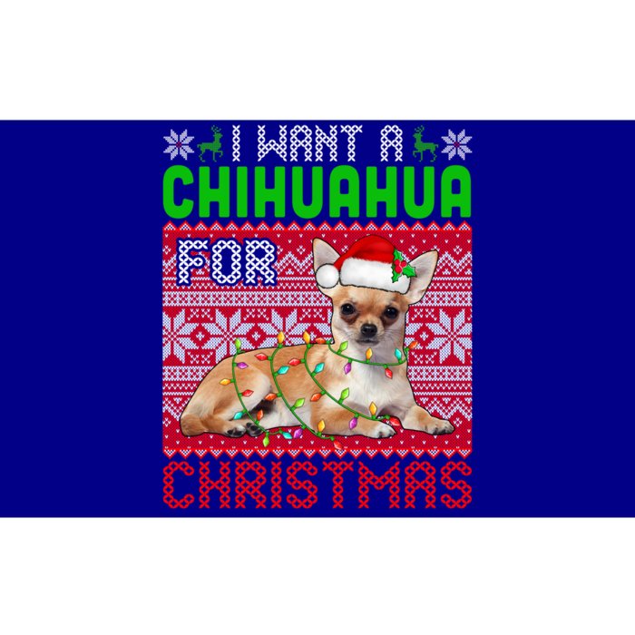 I Want A Chihuahua For Christmas Santa Dog Lover Owner Cute Gift Bumper Sticker