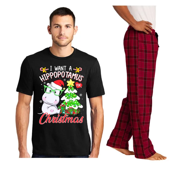 I Want A Hippopotamus For Christmas Xmas Hippo Pajama Set