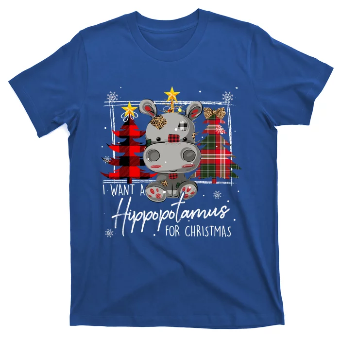 I Want A Hippopotamus For Christmas Cute Hippo Xmas Funny Gift T-Shirt