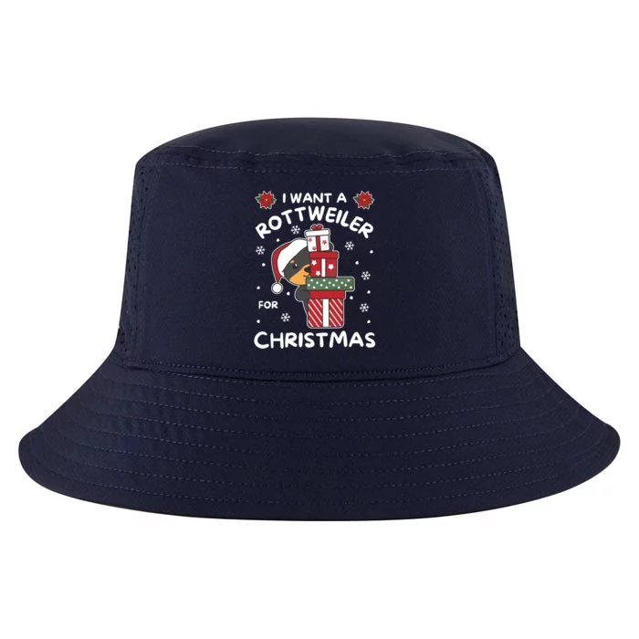 I Want A Rottweiler For Christmas Cute Dogs Gift Cool Comfort Performance Bucket Hat