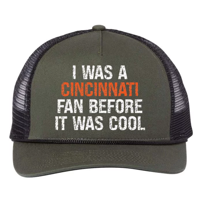 I Was A Cincinnati Fan Before It Was Cool Retro Rope Trucker Hat Cap