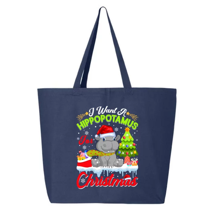 I Want A Hippopotamus For Christmas Cute Xmas Hippo Gift 25L Jumbo Tote