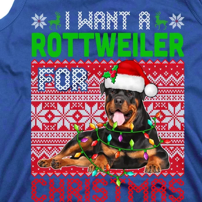 I Want A Rottweiler For Christmas Santa Dog Lover Owner Meaningful Gift Tank Top