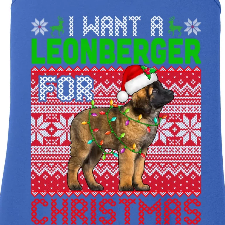 I Want A Leonberger For Christmas Santa Dog Lover Owner Gift Ladies Essential Tank