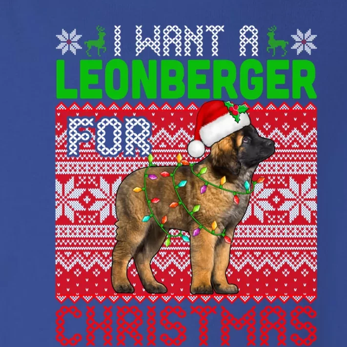 I Want A Leonberger For Christmas Santa Dog Lover Owner Gift Toddler Long Sleeve Shirt