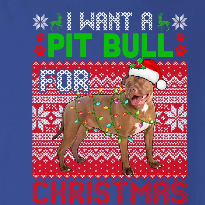 I Want A Pit Bull For Christmas Santa Dog Lover Owner Cool Gift Toddler Long Sleeve Shirt