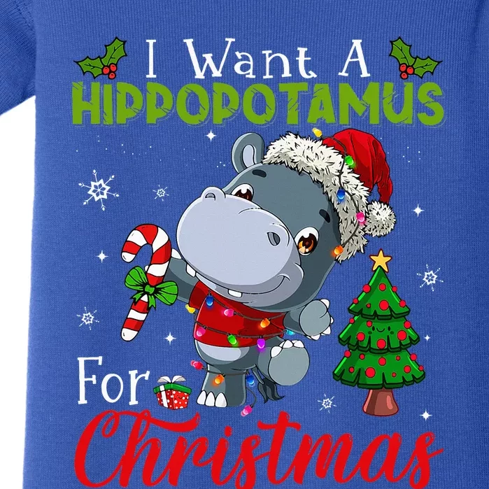 I Want A Hippopotamus For Christmas Hippo Candy Santa Baby Bodysuit