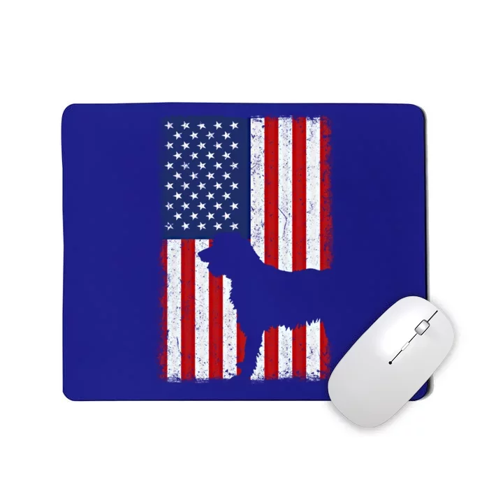 Irish Wolfhound American Flag Usa Patriotic Dog Gift Cute Gift Mousepad