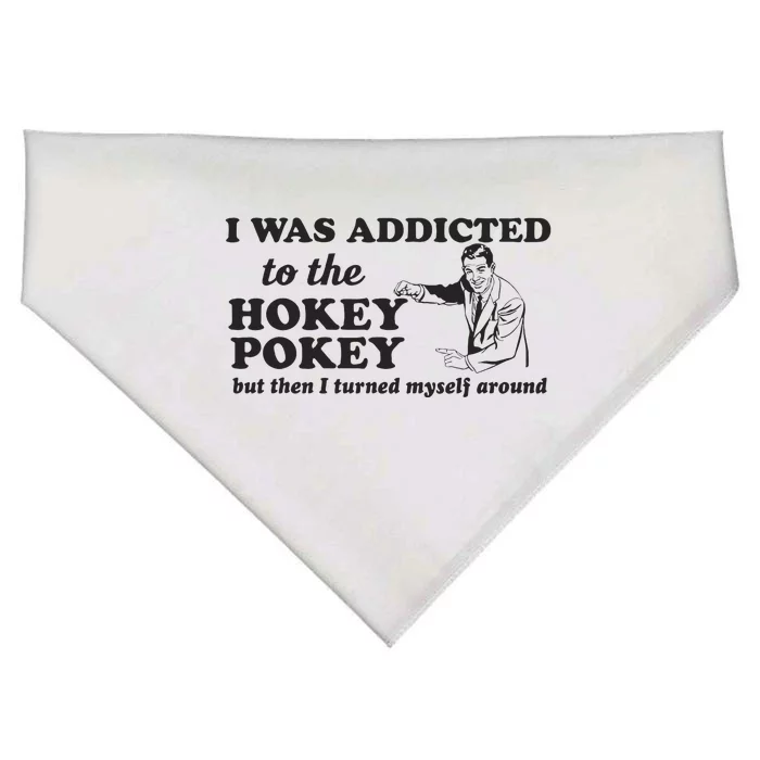 I Was Addicted To The Hokey Pokey Punny Dancing Dance Joke USA-Made Doggie Bandana