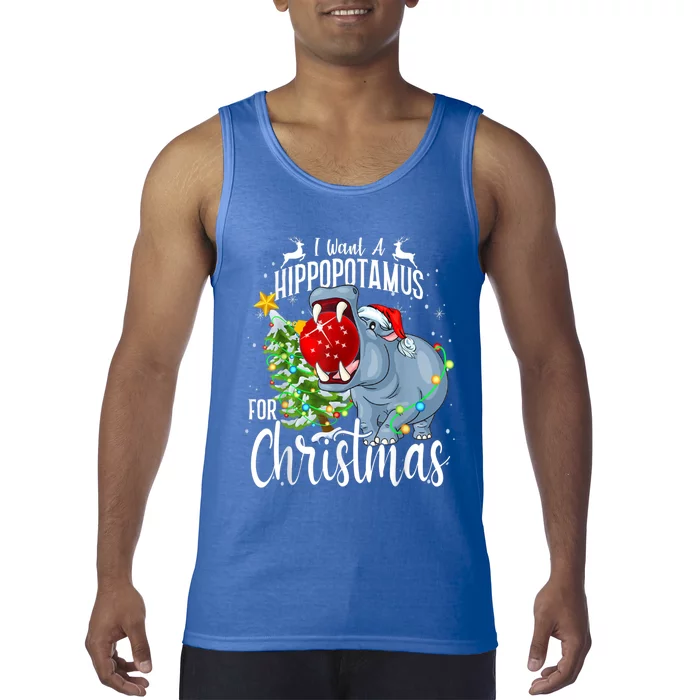 I Want A Hippopotamus For Christmas Xmas Hippo Cute Gift Tank Top