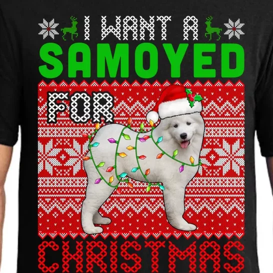 I Want A Samoyed For Christmas Santa Dog Lover Owner Cool Gift Pajama Set