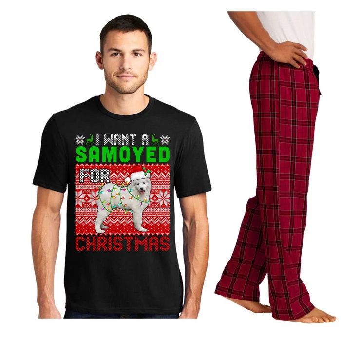 I Want A Samoyed For Christmas Santa Dog Lover Owner Cool Gift Pajama Set