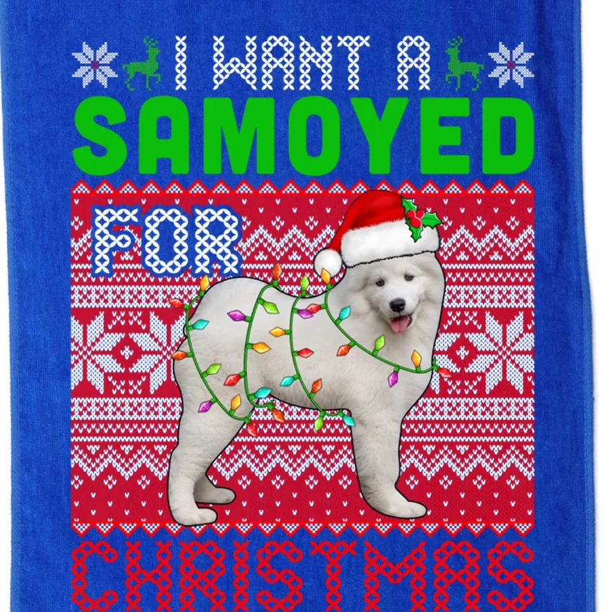 I Want A Samoyed For Christmas Santa Dog Lover Owner Cool Gift Platinum Collection Golf Towel