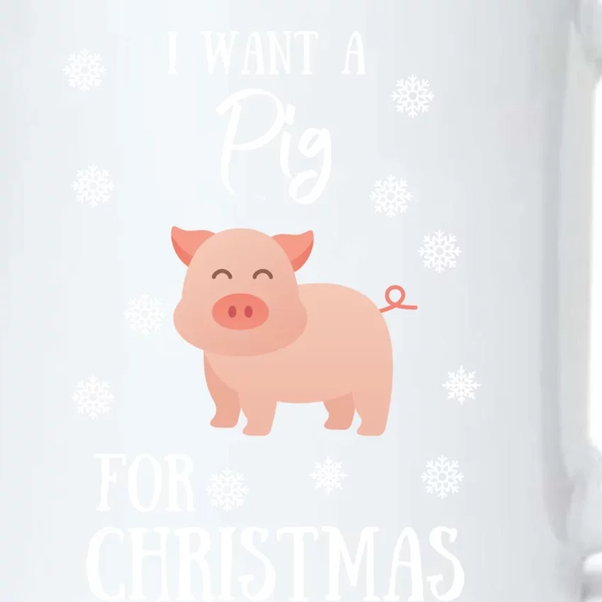 I Want A Pig For Christmas Pig Mom Gift Black Color Changing Mug