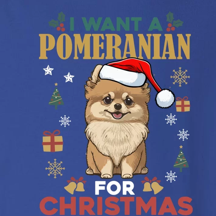 I Want A Pomeranian For Christmas Cute Dog Lover Xmas Pajama Gift Toddler Long Sleeve Shirt