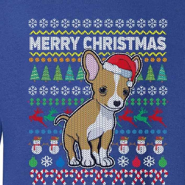 I Want A Chihuahua For Christmas Ugly Sweater Dog Xmasoutfit Gift Toddler Sweatshirt