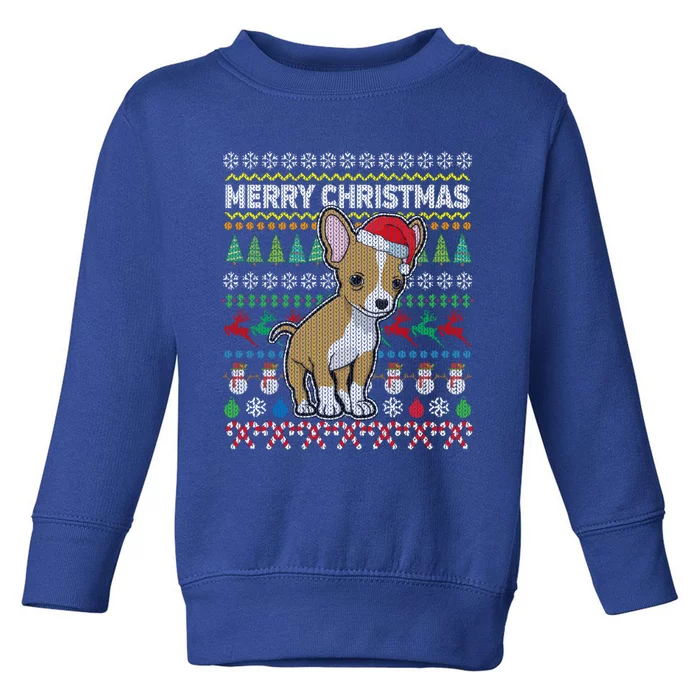 I Want A Chihuahua For Christmas Ugly Sweater Dog Xmasoutfit Gift Toddler Sweatshirt