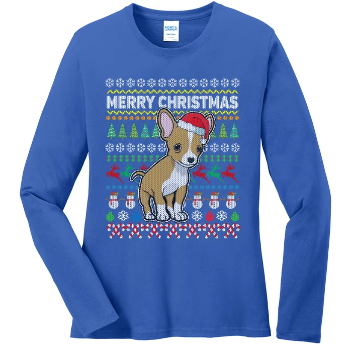 I Want A Chihuahua For Christmas Ugly Sweater Dog Xmasoutfit Gift Ladies Long Sleeve Shirt