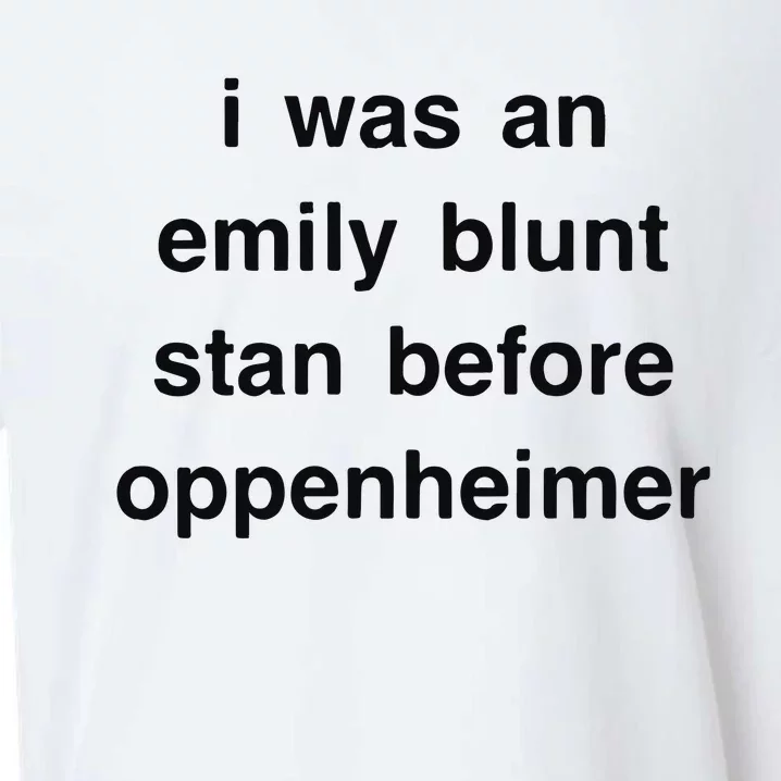 I Was An Emily Blunt Stan Before Oppenheimer Sueded Cloud Jersey T-Shirt