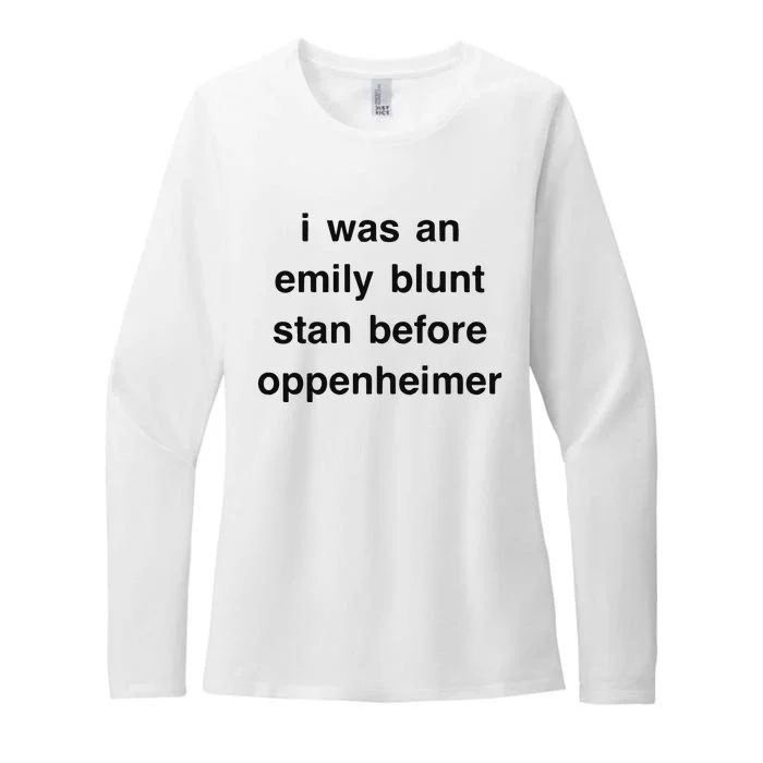 I Was An Emily Blunt Stan Before Oppenheimer Womens CVC Long Sleeve Shirt