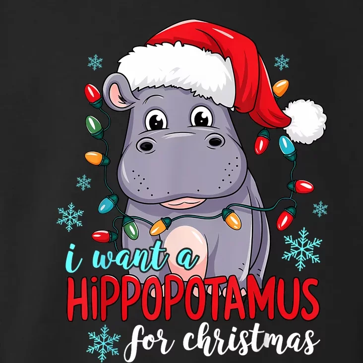 I Want A Hippopotamus For Christmas Cute Christmas Costume Toddler Hoodie