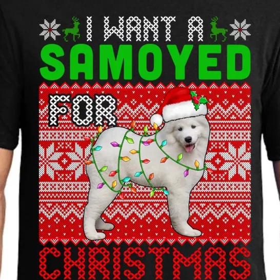 I Want A Samoyed For Christmas Santa Dog Lover Owner Gift Pajama Set