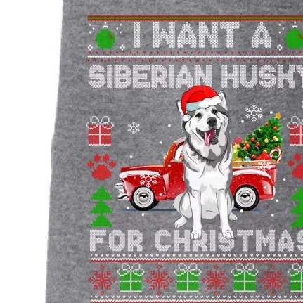 I Want A Siberian Husky For Christmas Ugly Sweater Dog Xmas Gift Doggie 3-End Fleece Hoodie