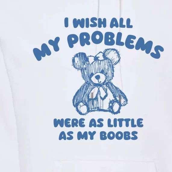 I Wish All My Problems Were As Little As My Boobs Premium Hoodie