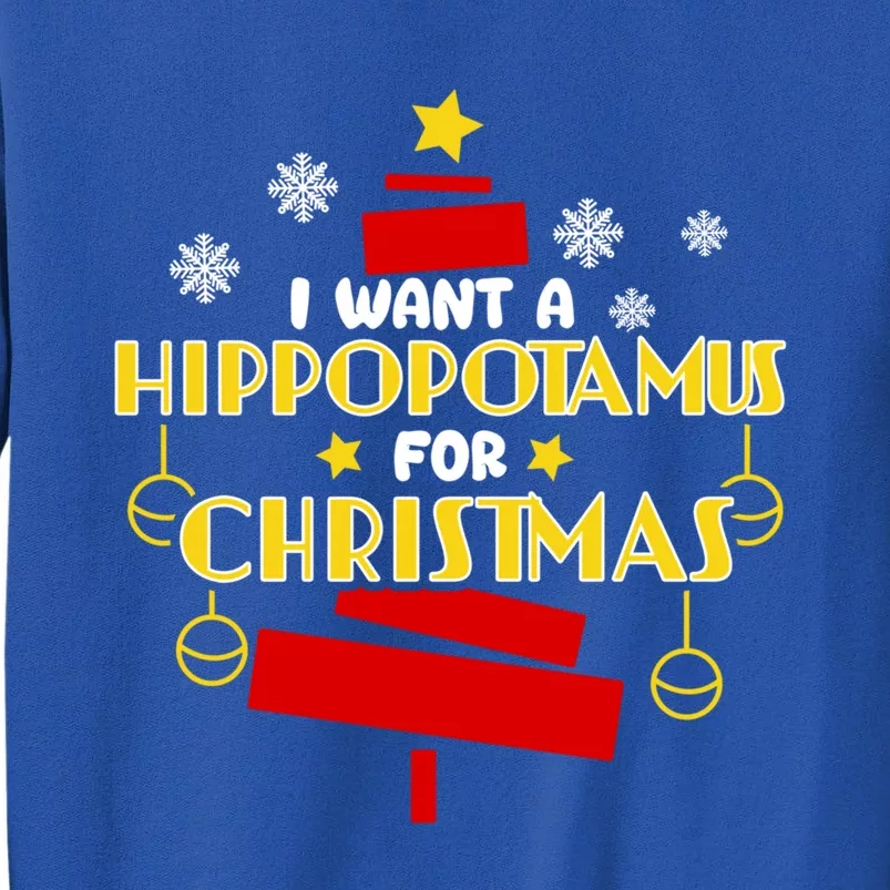 I Want A Hippopotamus For Christmas Xmas Hippo Gift Tall Sweatshirt