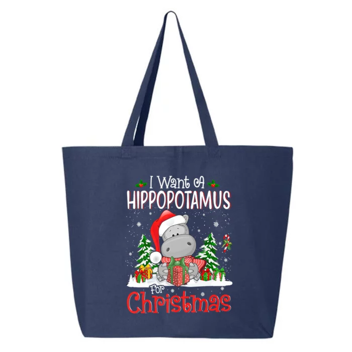 I Want A Hippopotamus For Christmas Xmas Hippo 25L Jumbo Tote