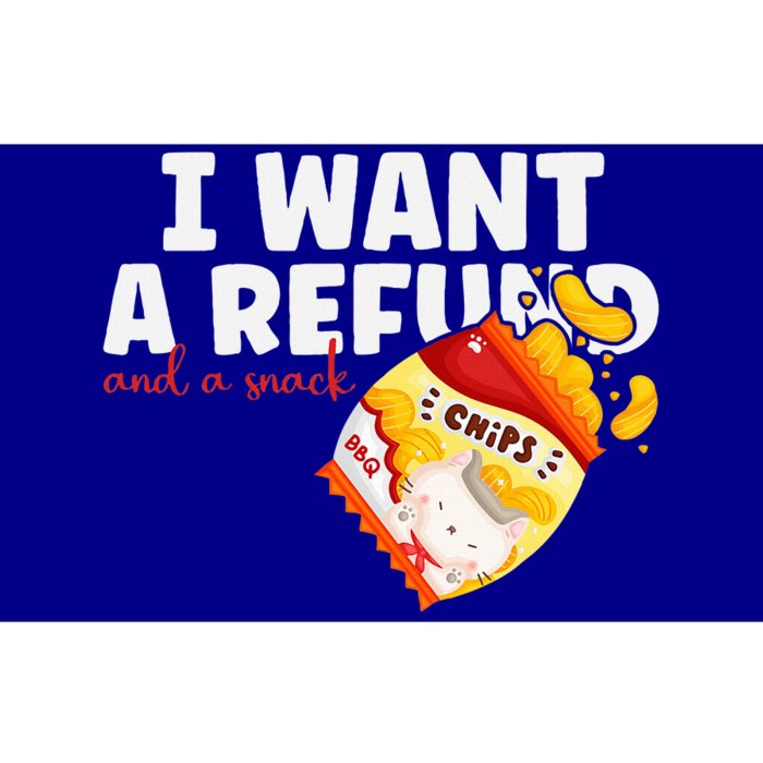 I Want A Refund And A Snack Funny Chips Quirky Food Lovers Bumper Sticker