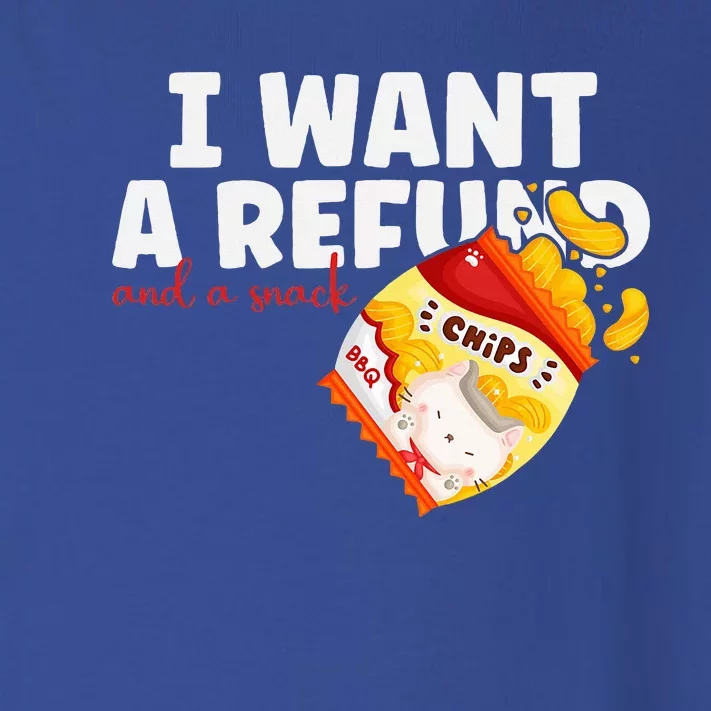 I Want A Refund And A Snack Funny Chips Quirky Food Lovers Toddler Long Sleeve Shirt