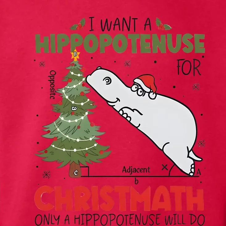 I Want A Hippopotenuse For Christmath Only A Hippopotenuse Will Do Toddler Hoodie