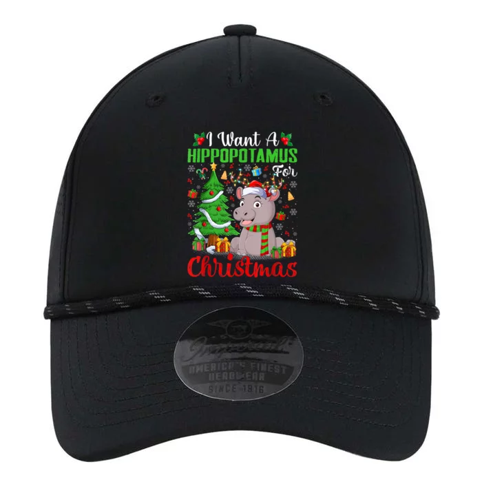 I Want A Hippopotamus For Christmas Tree Santa Hippo Xmas Great Gift Performance The Dyno Cap